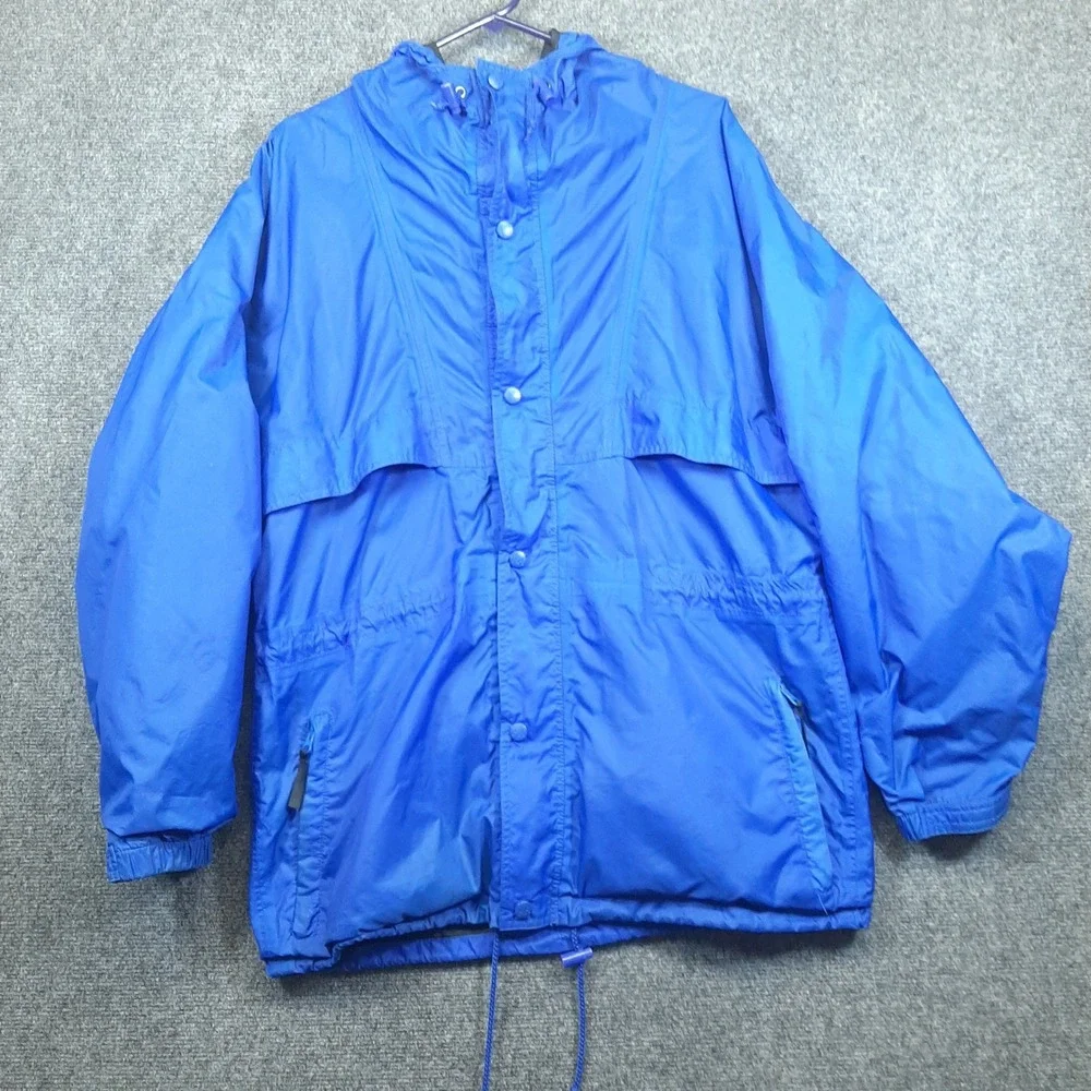 Helly Hansen Vintage Windbreaker Jacket S Blue Mens Gorpcore Hooded Coat